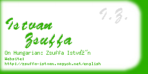 istvan zsuffa business card